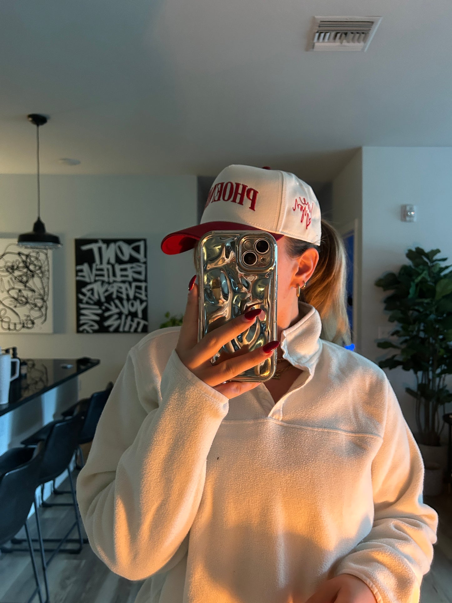 Love you PHOENIX two tone red/natural hat