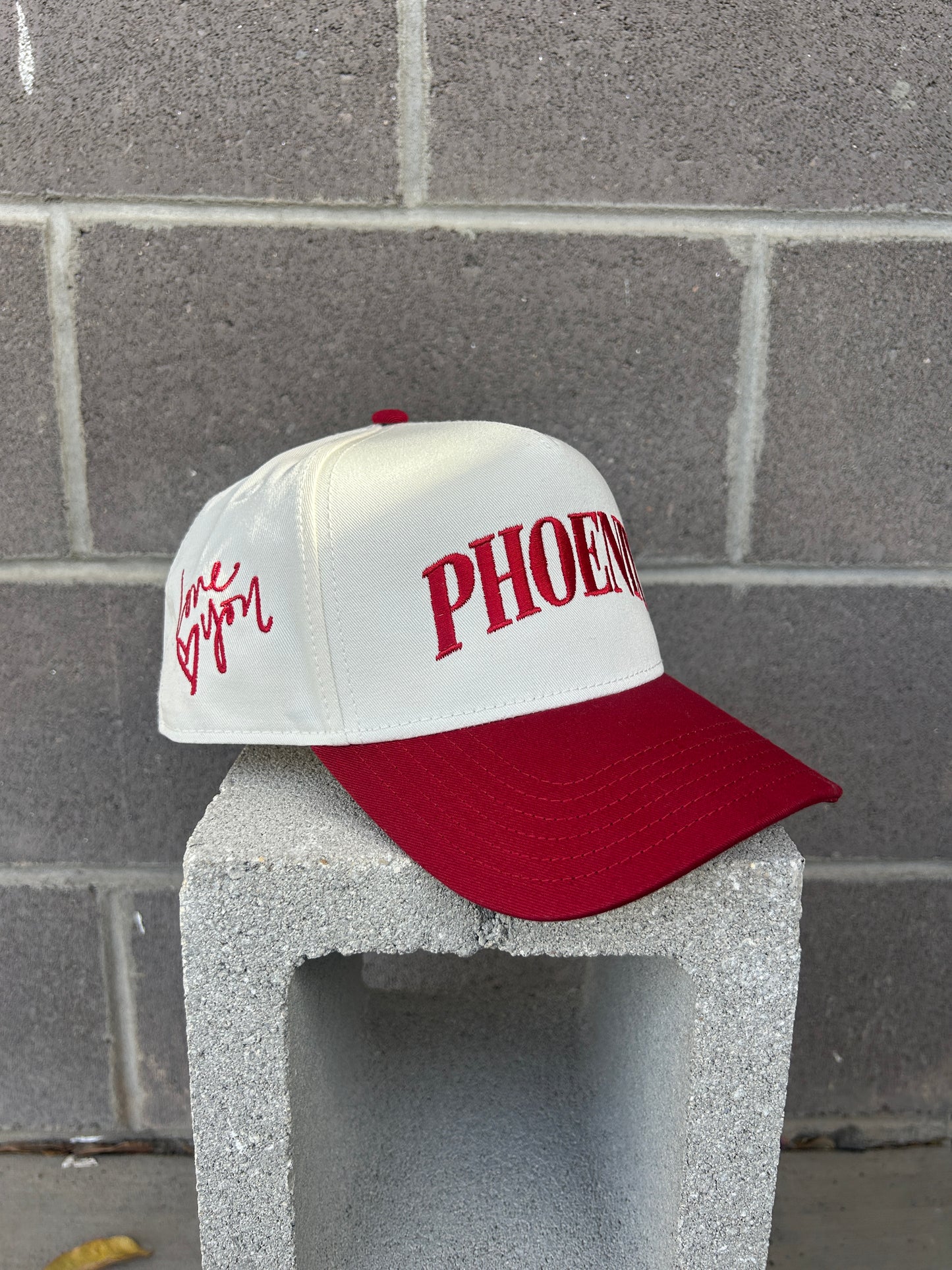 Love you PHOENIX two tone red/natural hat