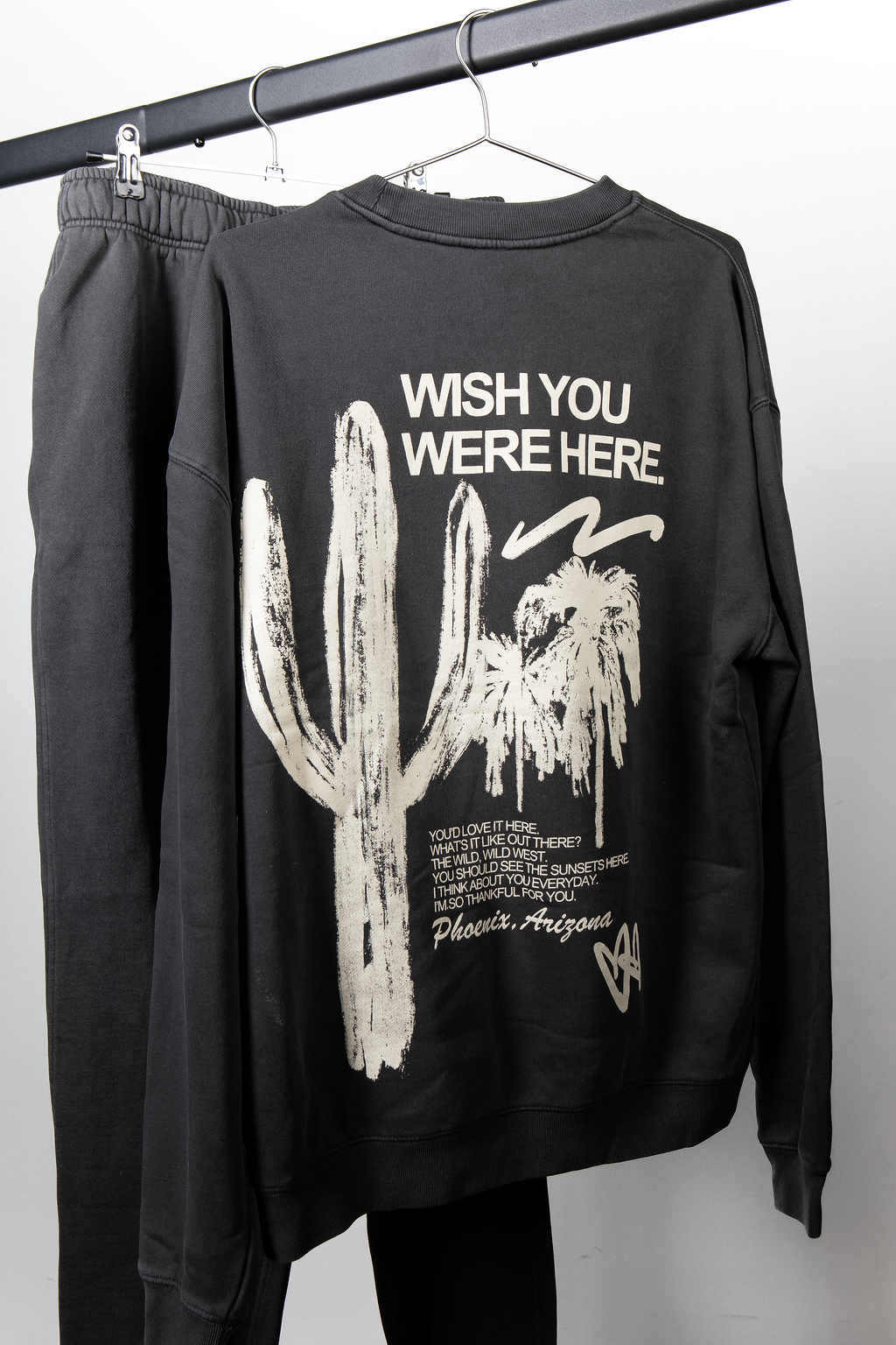 Faded Black Heart Sweatpants