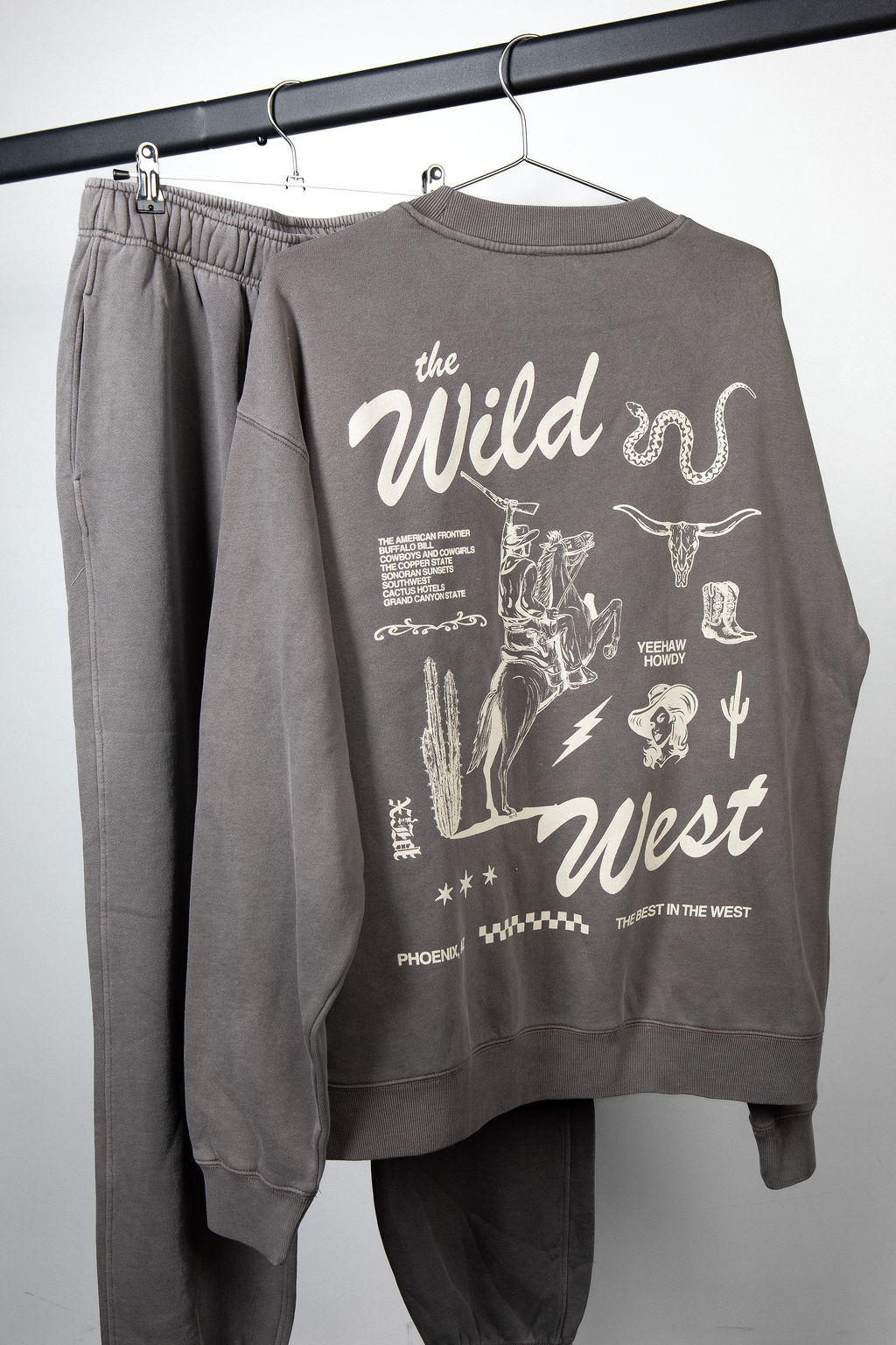 Yeehaw Faded Grey Sweatpants