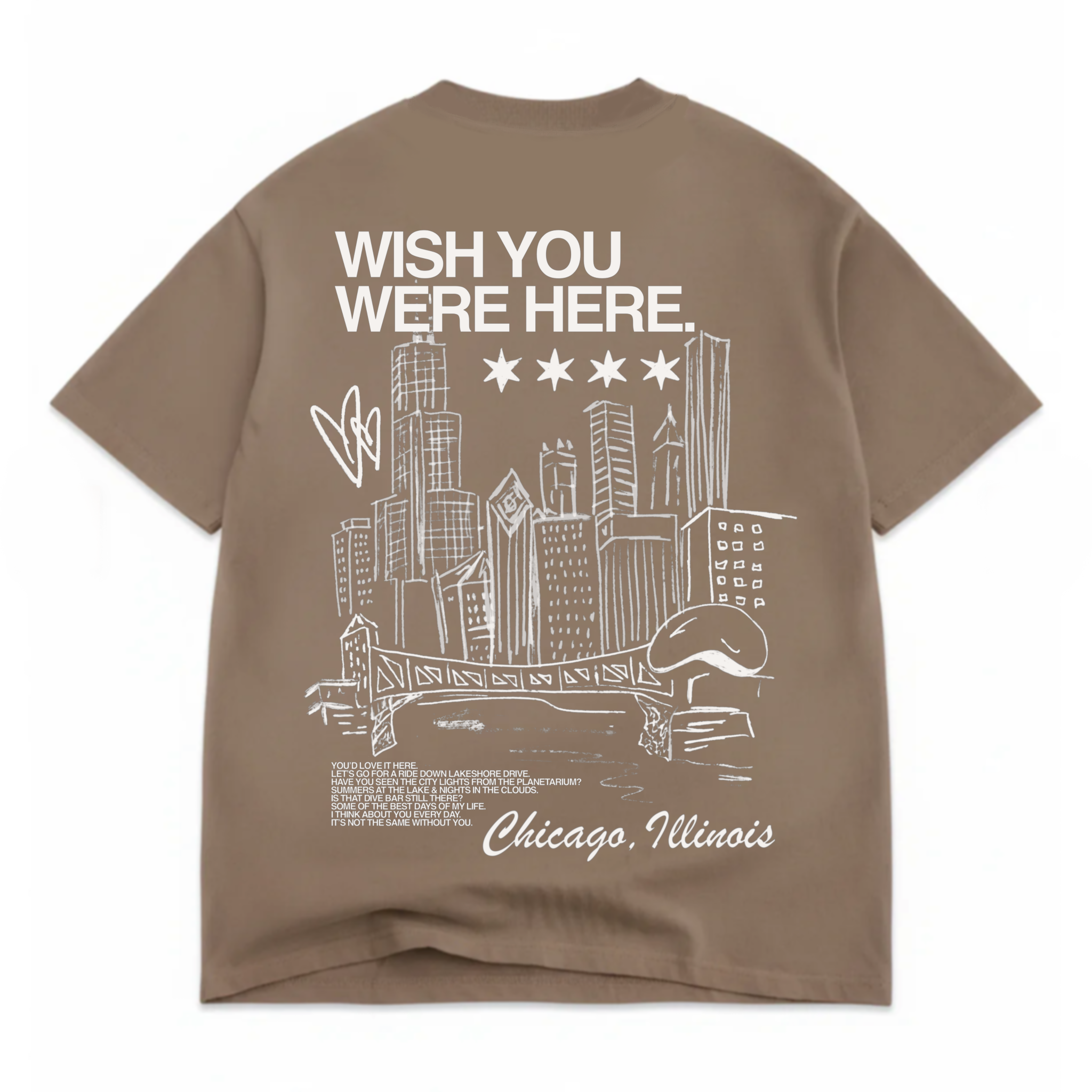 Wish You Were Here (CHICAGO) Tee