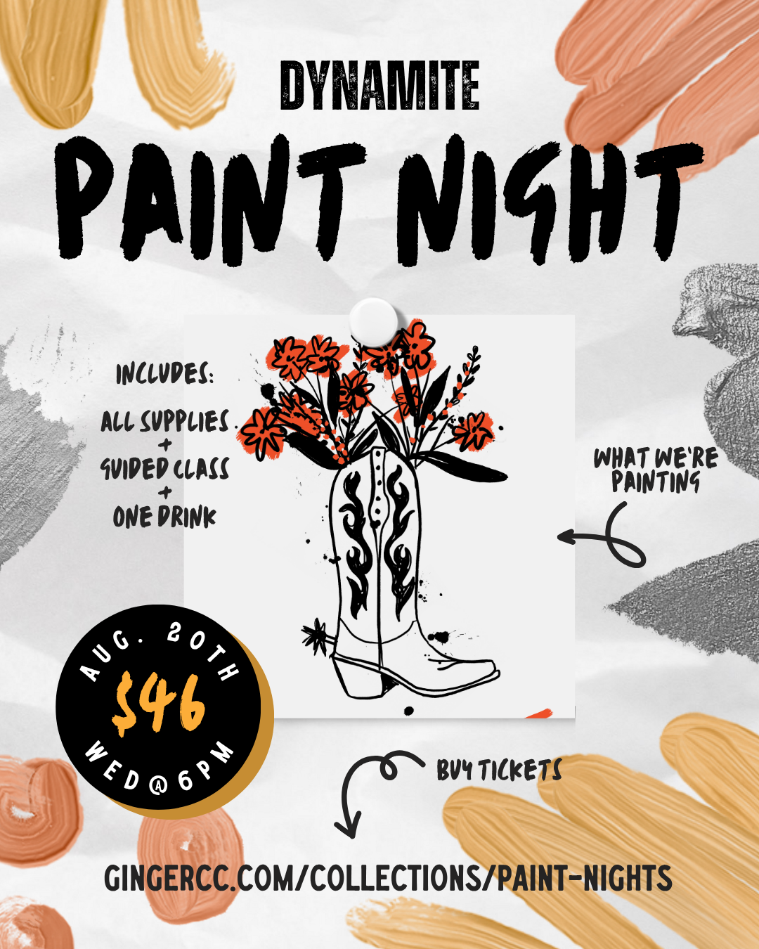 DYNAMITE BEER CO PAINT NIGHT- WEDNESDAY August 20 @ 6 PM