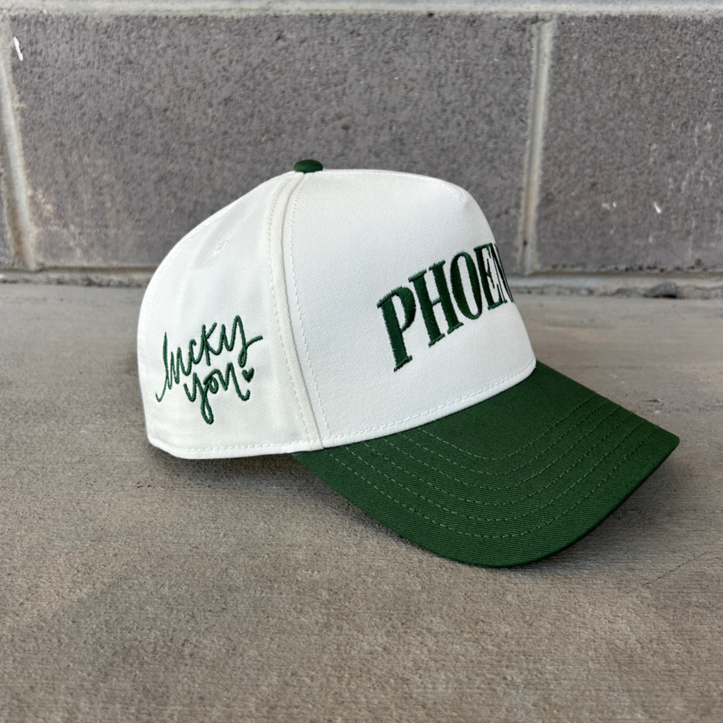 LUCKY YOU -  PHOENIX - forest green/natural two tone hat