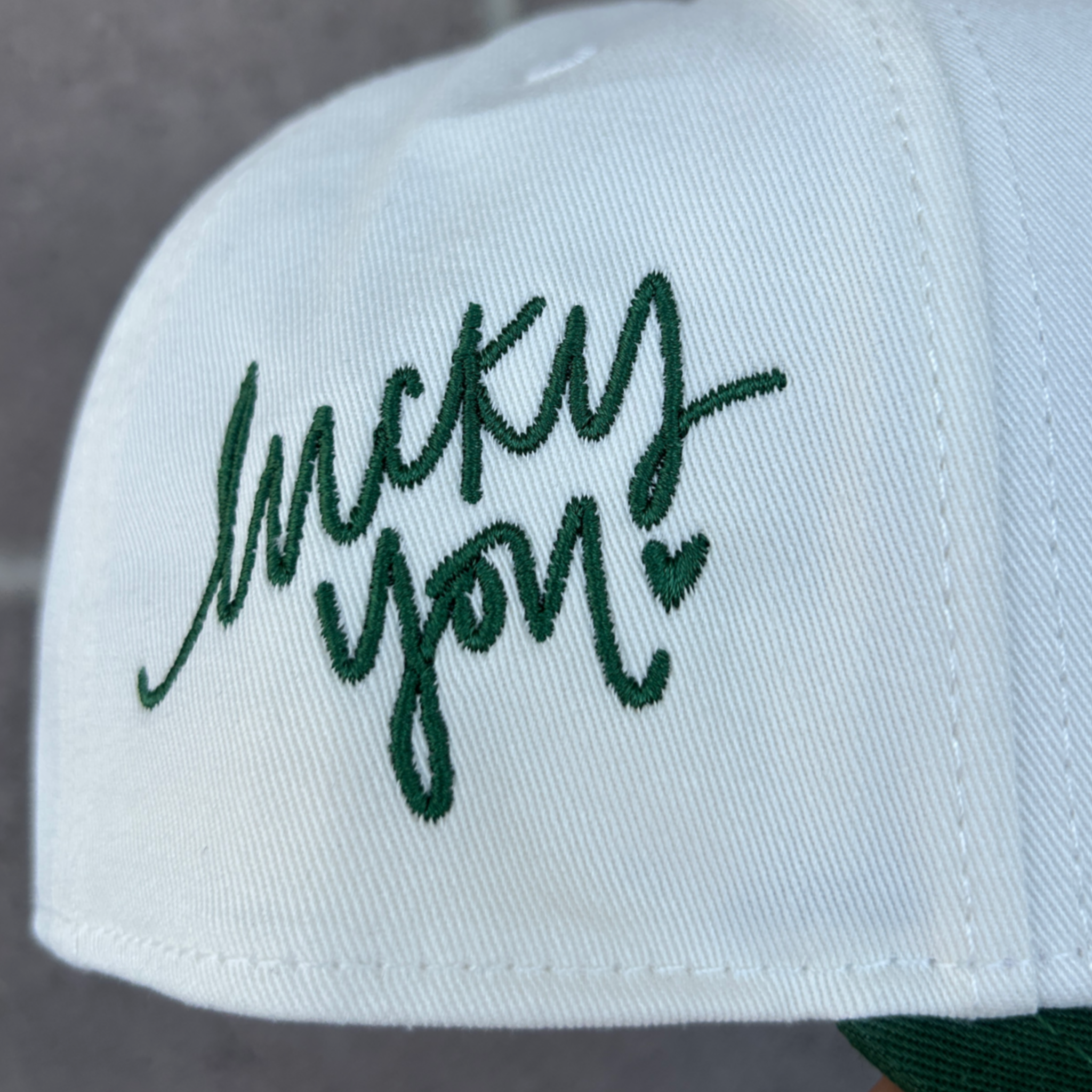 LUCKY YOU -  PHOENIX - forest green/natural two tone hat