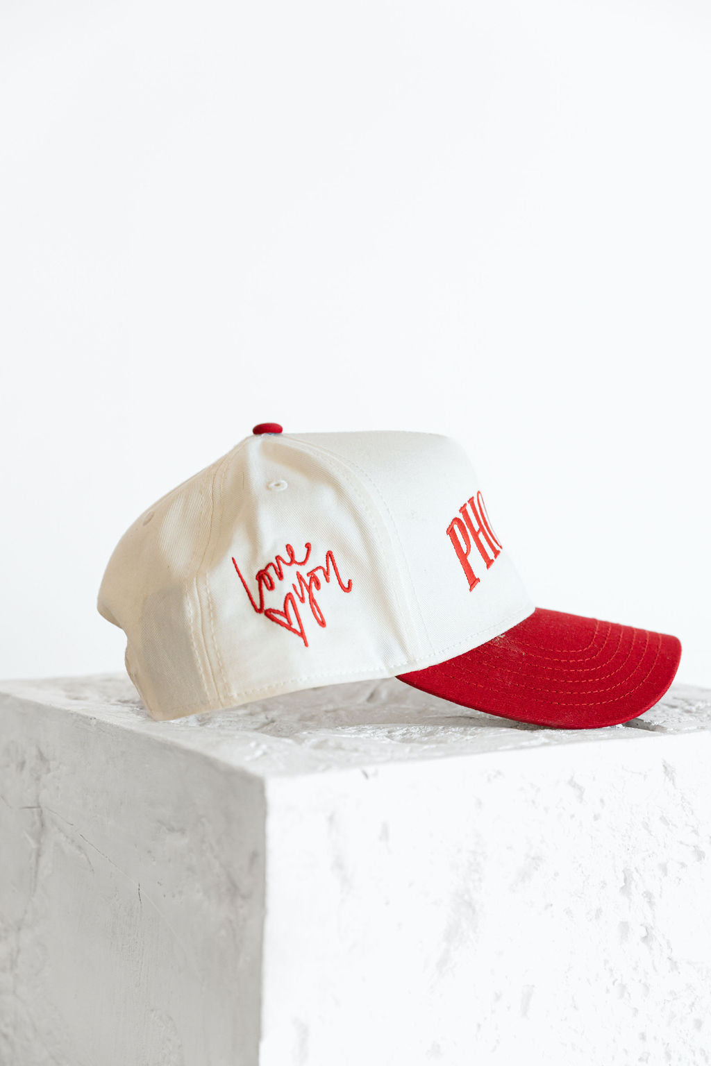 Love you PHOENIX two tone red/natural hat